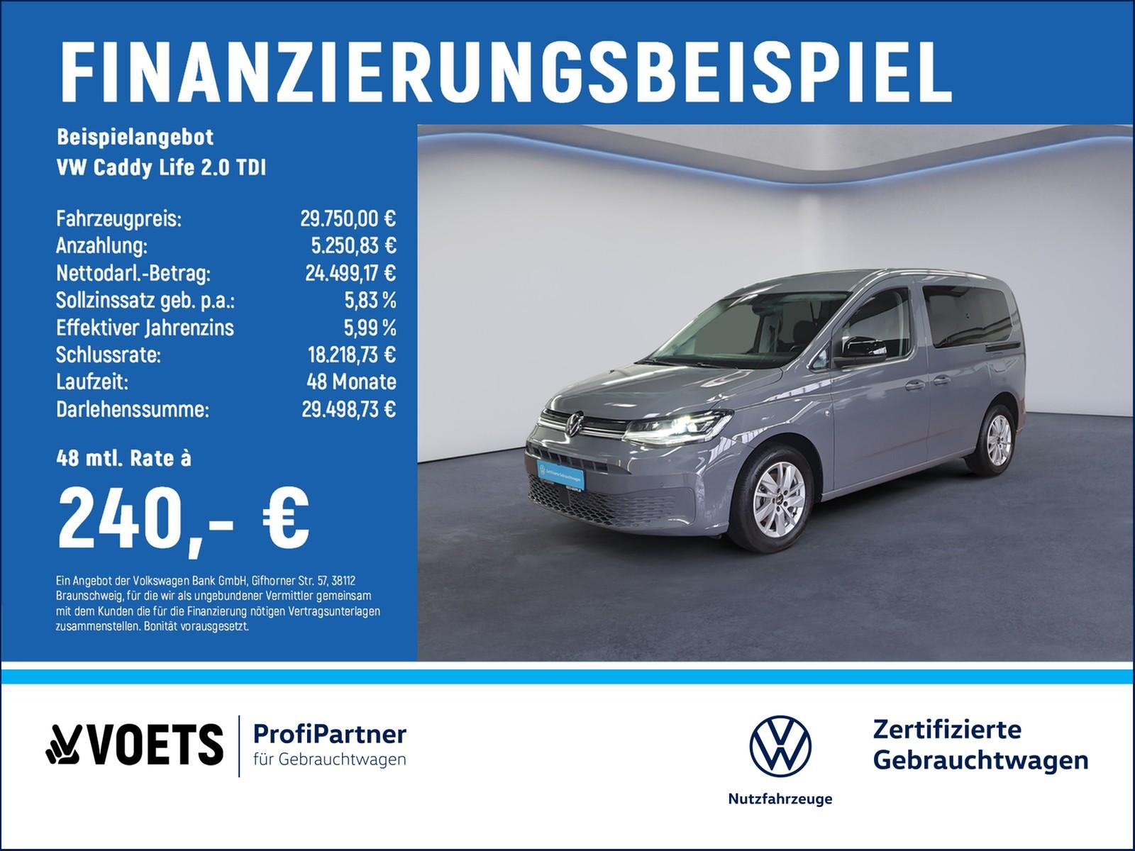 Volkswagen Caddy Life 2.0 TDI LED+RearView+SHZ