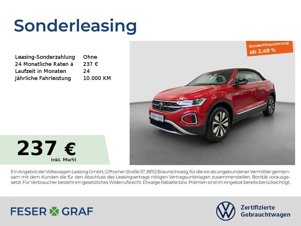 Volkswagen T-Roc Cabrio GOAL 1.0 TSI Navi RFK LED SHZ ACC