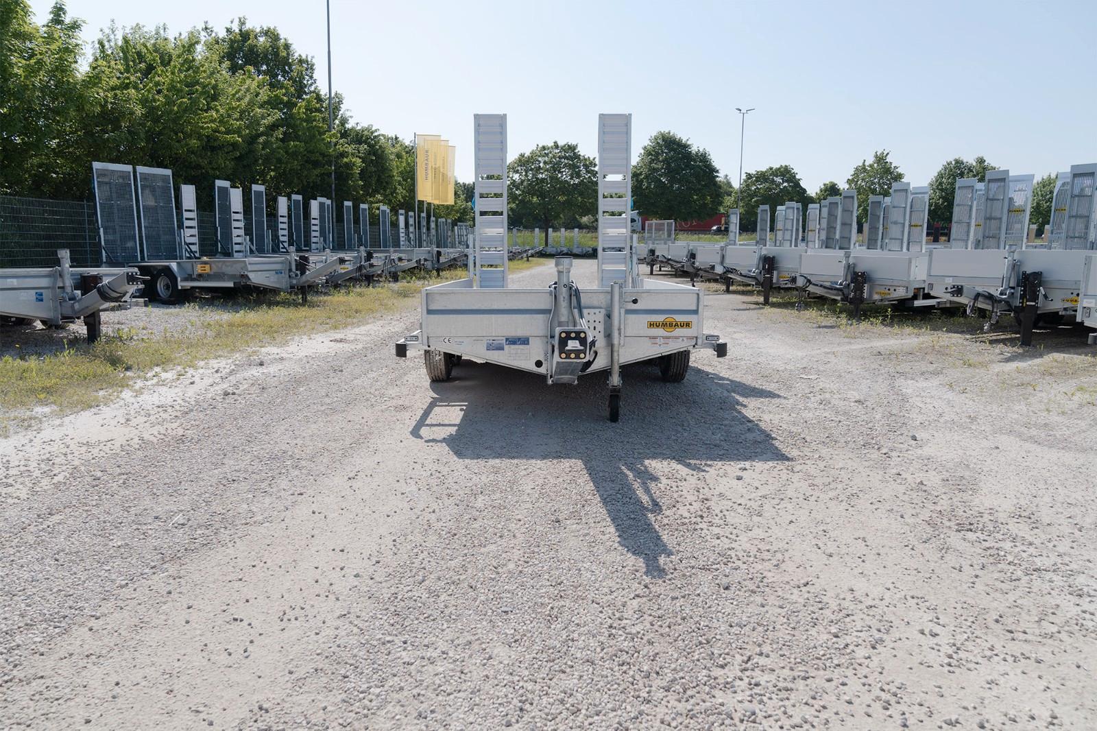 Humbaur 7,5 to Tandem-Tieflader-Durchfahrbar ALU-Rampen