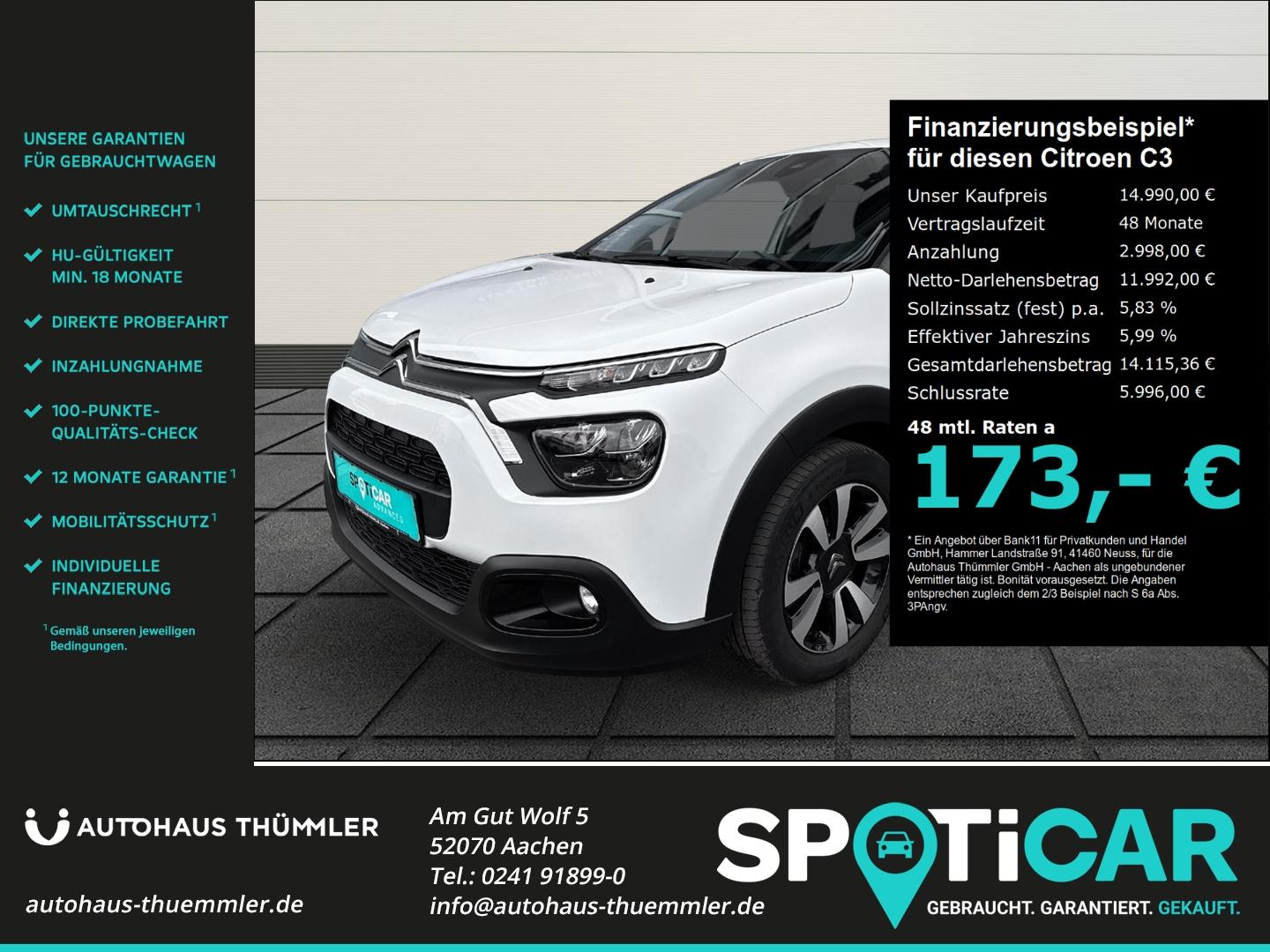 Citroën C3 Max LED Klimaautom DAB Spurhalteass. Verkehrs