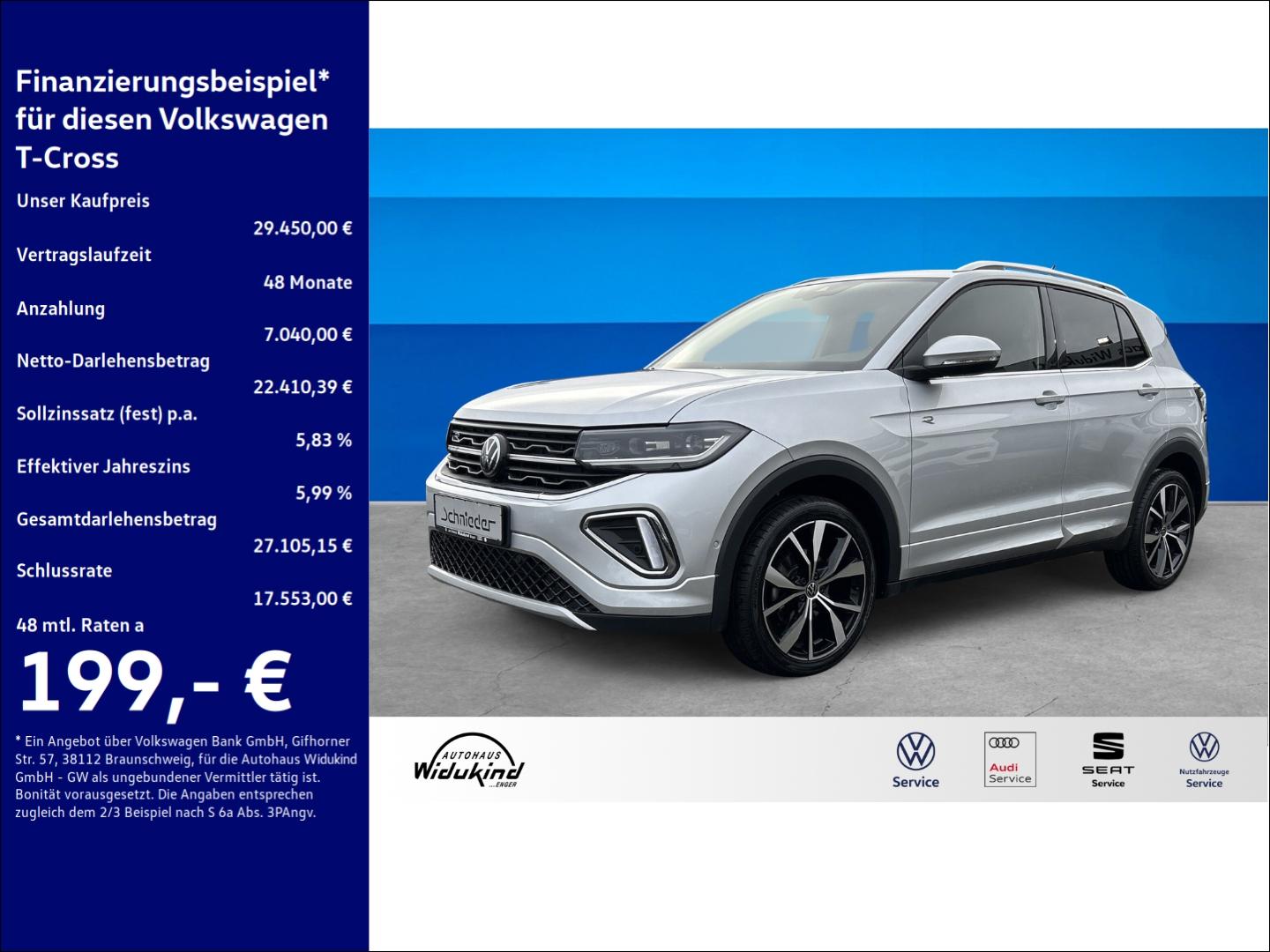 Volkswagen T-Cross EU6e 1.5 TSI 110 kW R-Line Sportpaket AH