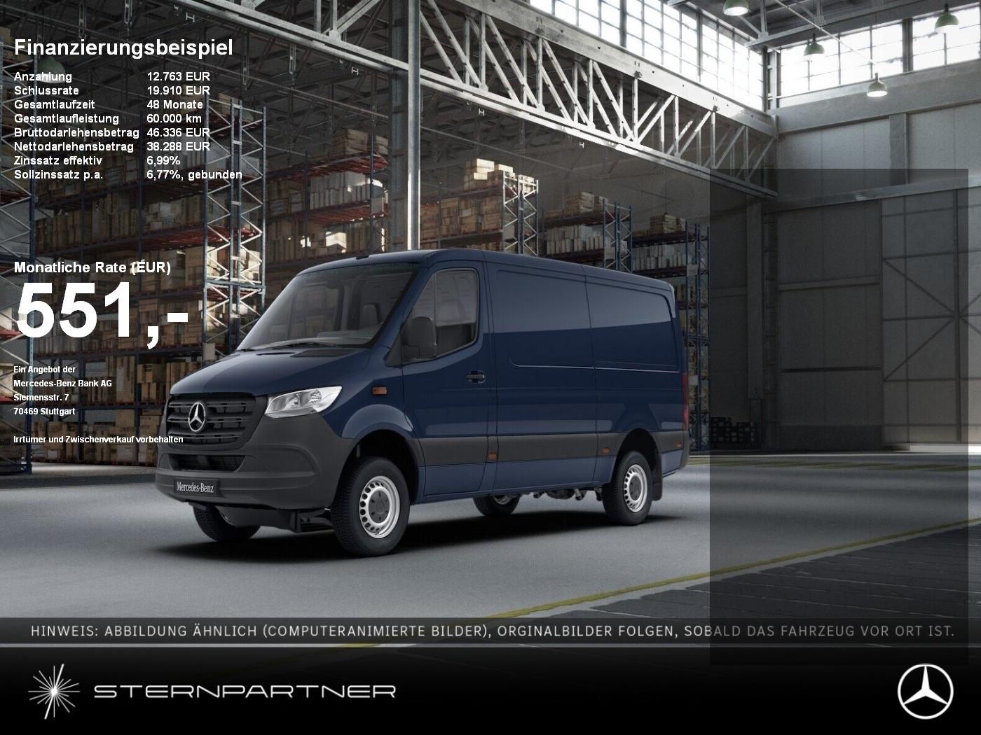 Mercedes-Benz Sprinter 319 CDI Kasten 4x4 Flach 9G Klima