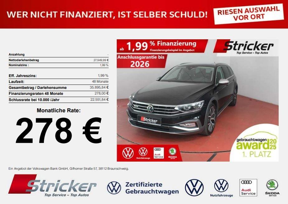 Volkswagen Passat Alltrack 2.0TDI DSG 278,-ohne Anzahlung P