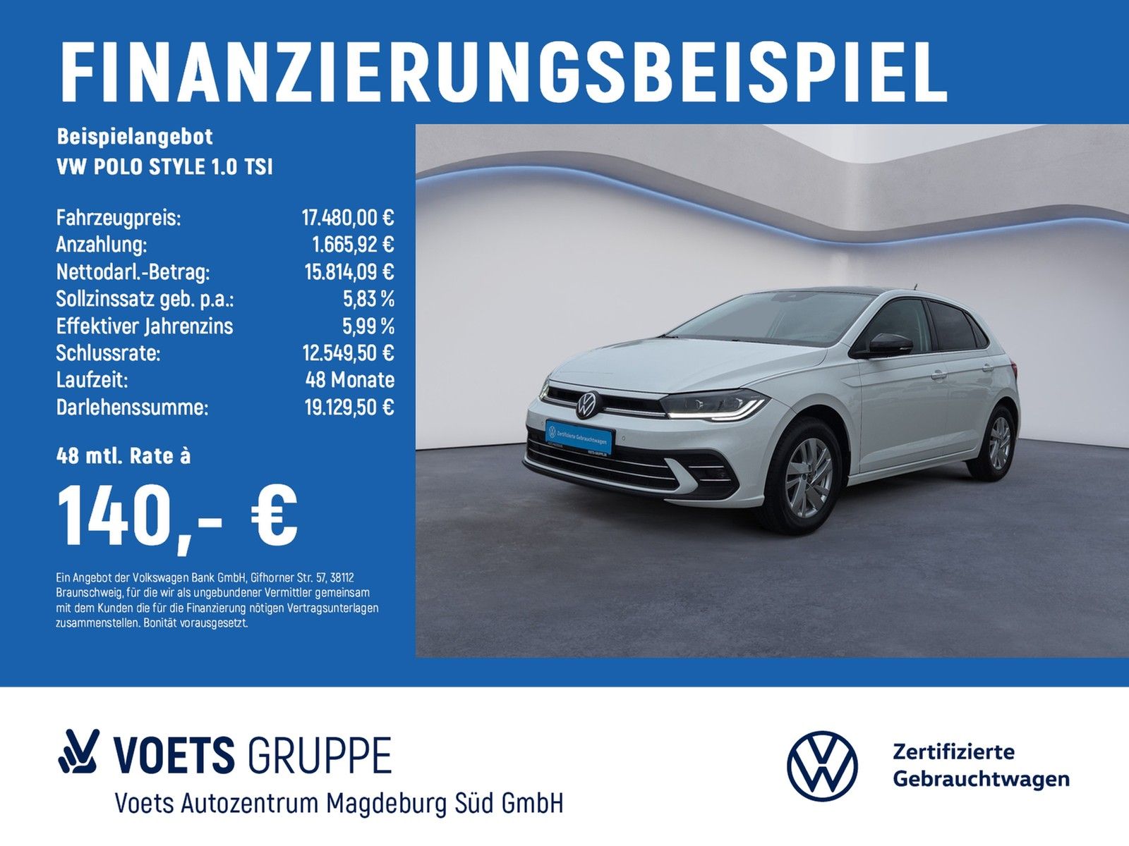 Volkswagen POLO STYLE 1.0 TSI IQ-LIGHT+NAVI+ACC+APP-C+PDC
