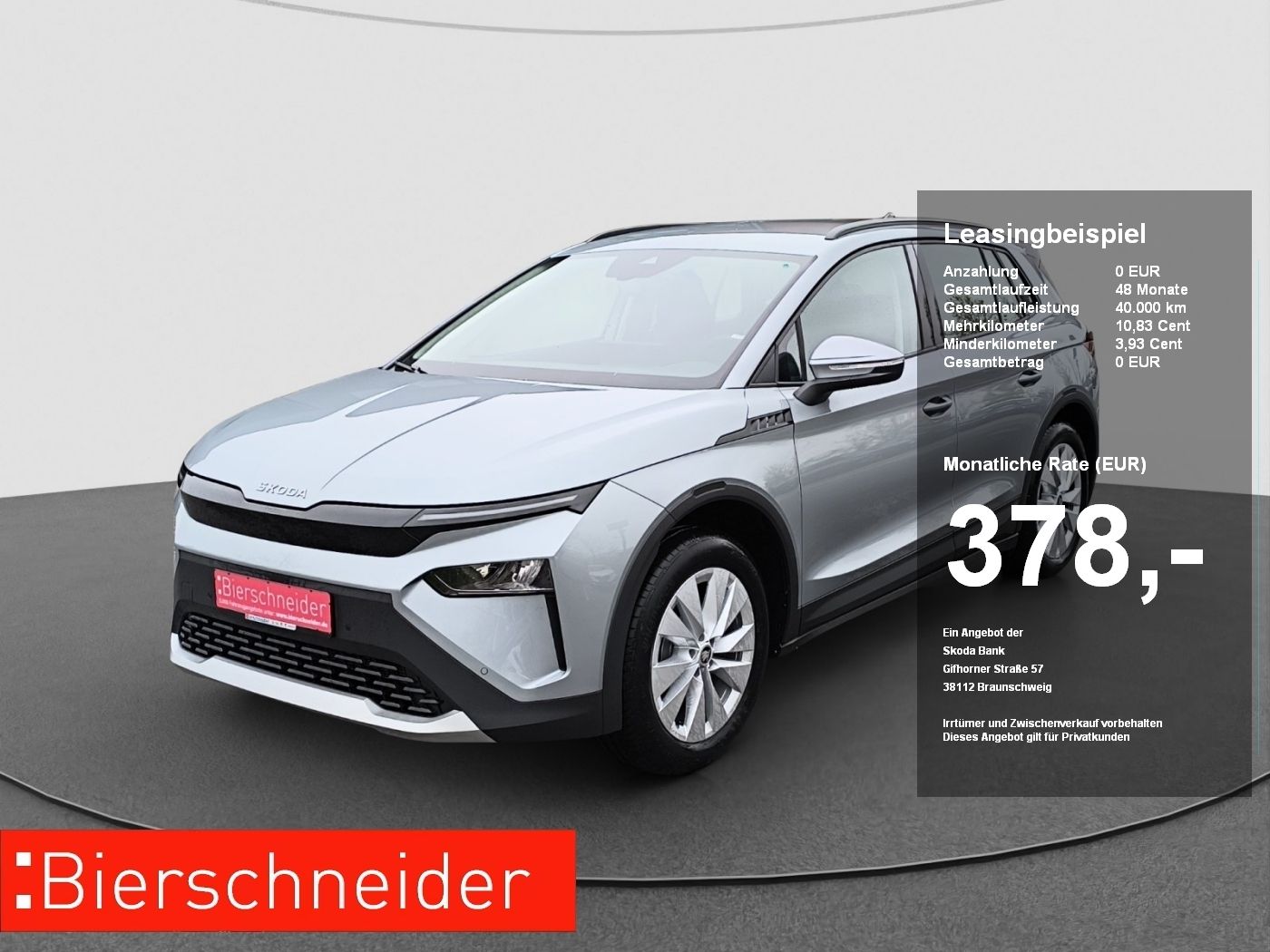 Skoda Elroq 55 kWh 50 AHK NAV RFK LED ACC PDC