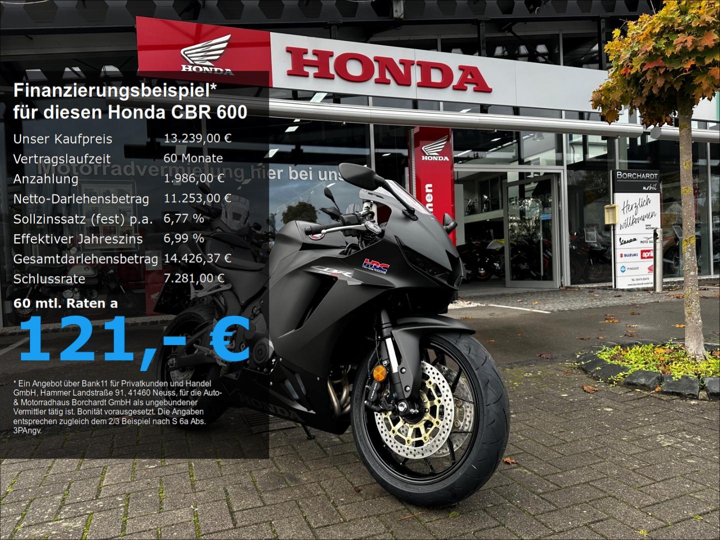 Honda CBR 600 RR*Mod.2026*6 Jahre Garantie*Schwarz*120