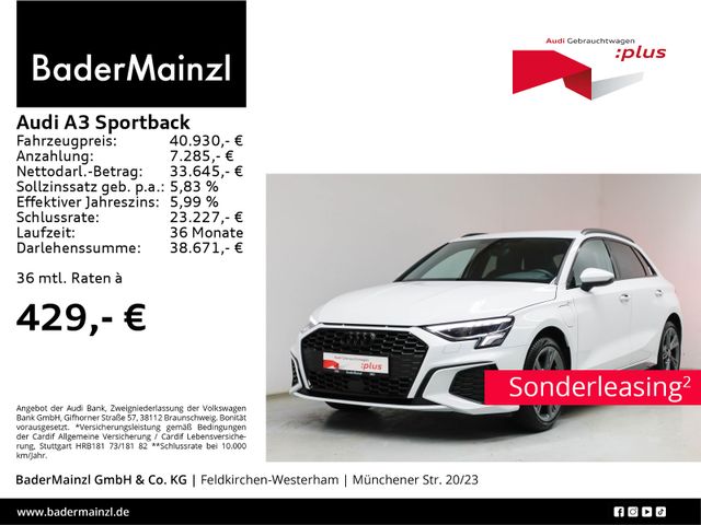 Audi A3 Sportback 40 TFSI e S tronic S line LED