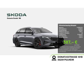 Skoda Leasingangebot: Skoda Octavia Combi 2.0 TSI RS HUD NAVI MATRIX-LED AHK