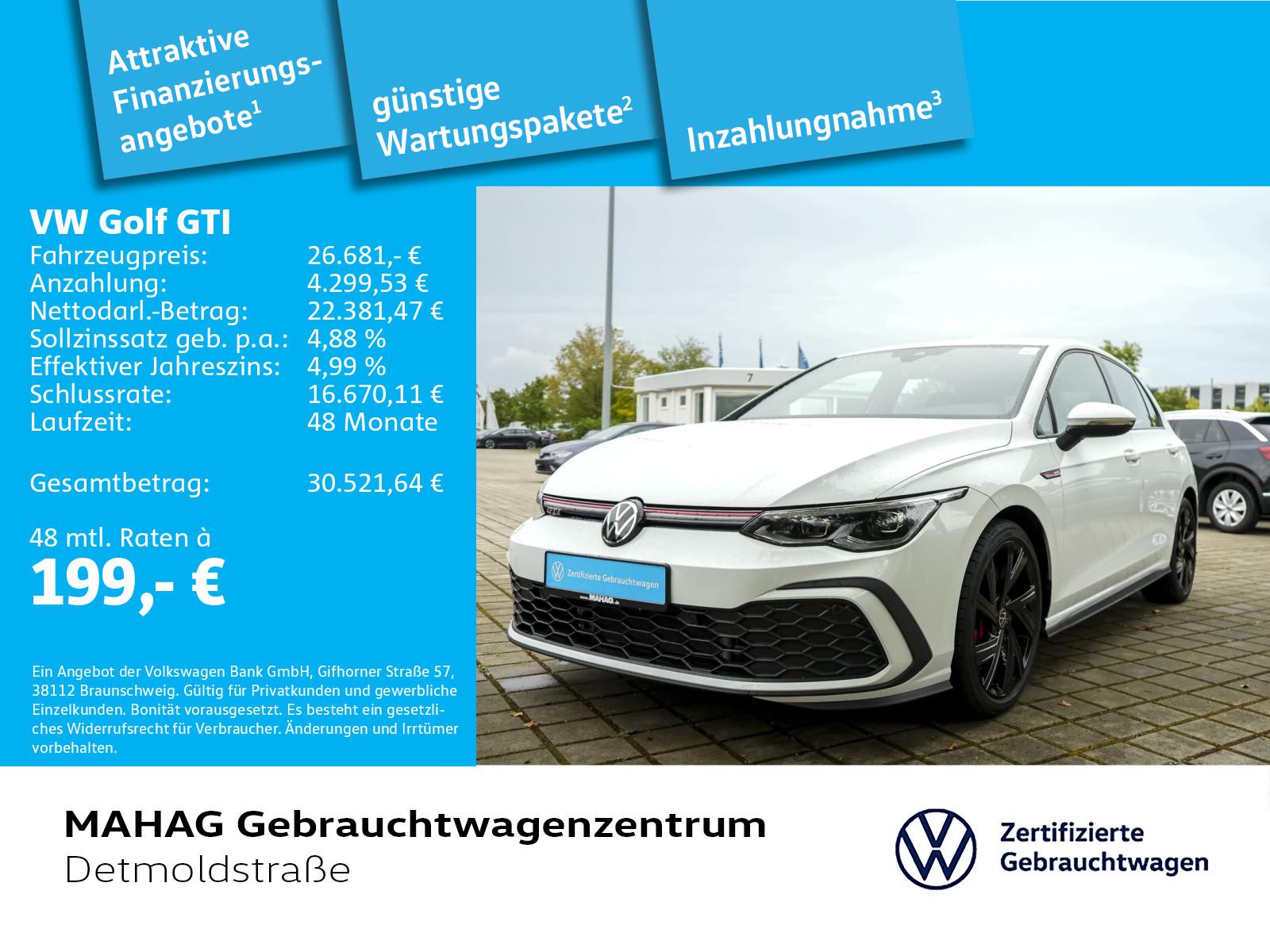 Volkswagen Golf VIII GTI 2.0 TSI LED+ Navi Pano ParkPilot  