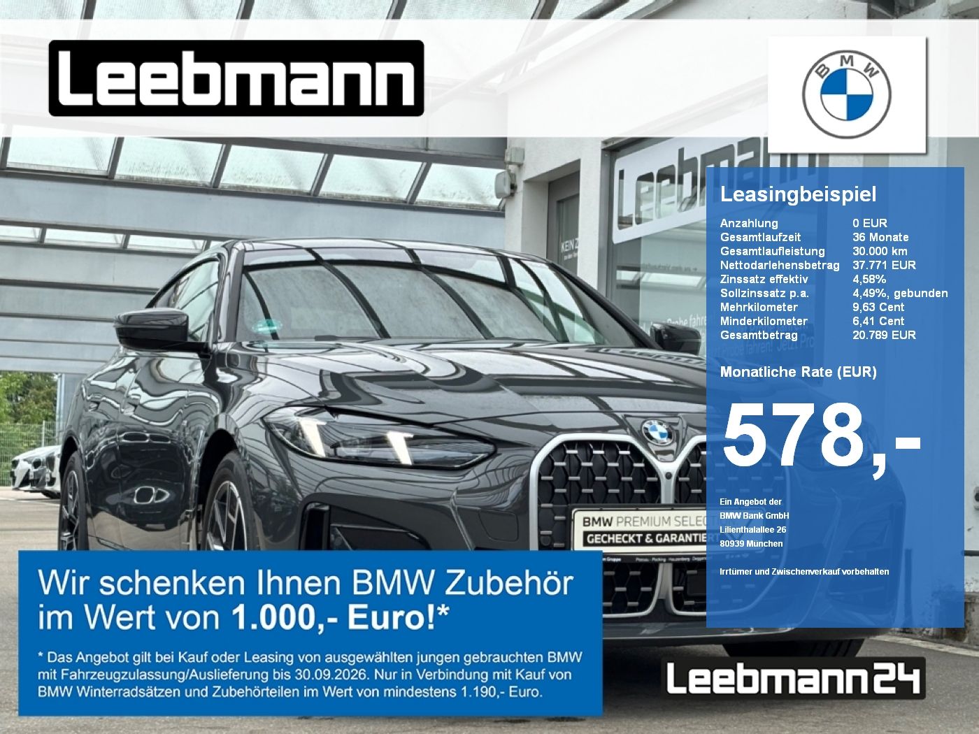 BMW 420i Gran Coupe M-Sport Finanzierung ab 2,49%