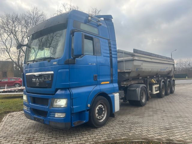 MAN Man  480 TGX  euro 5 + naczepa Kipper 27m