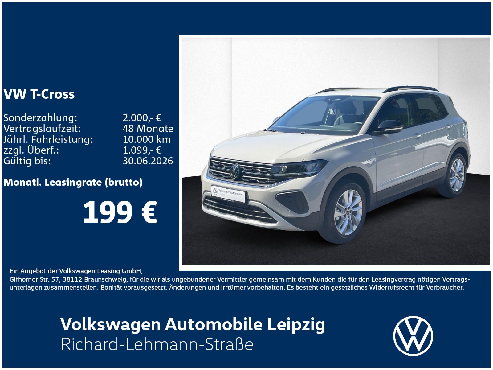 Volkswagen T-Cross ENERGY 1.0 l TSI 85 kW DSG*RFK*NAVI*LWS