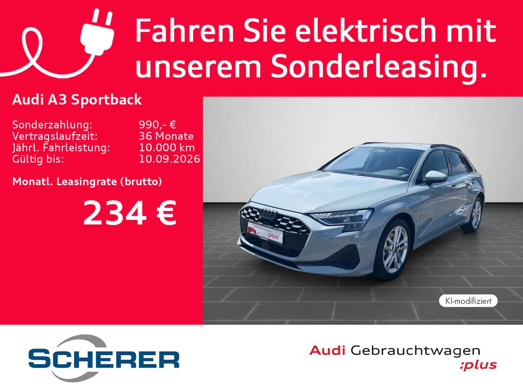 Audi A3 Sportback TFSI e Advanced KAMERA APP AHK MMI+