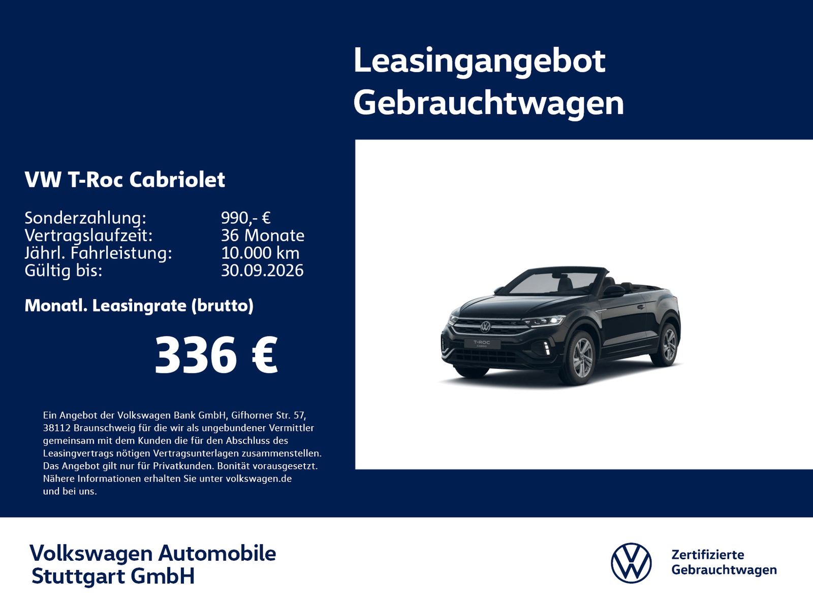 Volkswagen T-Roc Cabriolet R-Line 1.5 TSI DSG Navi Kamera  