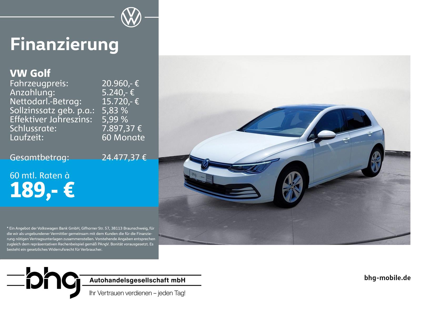 Volkswagen Golf Life 2,0 l TDI SCR