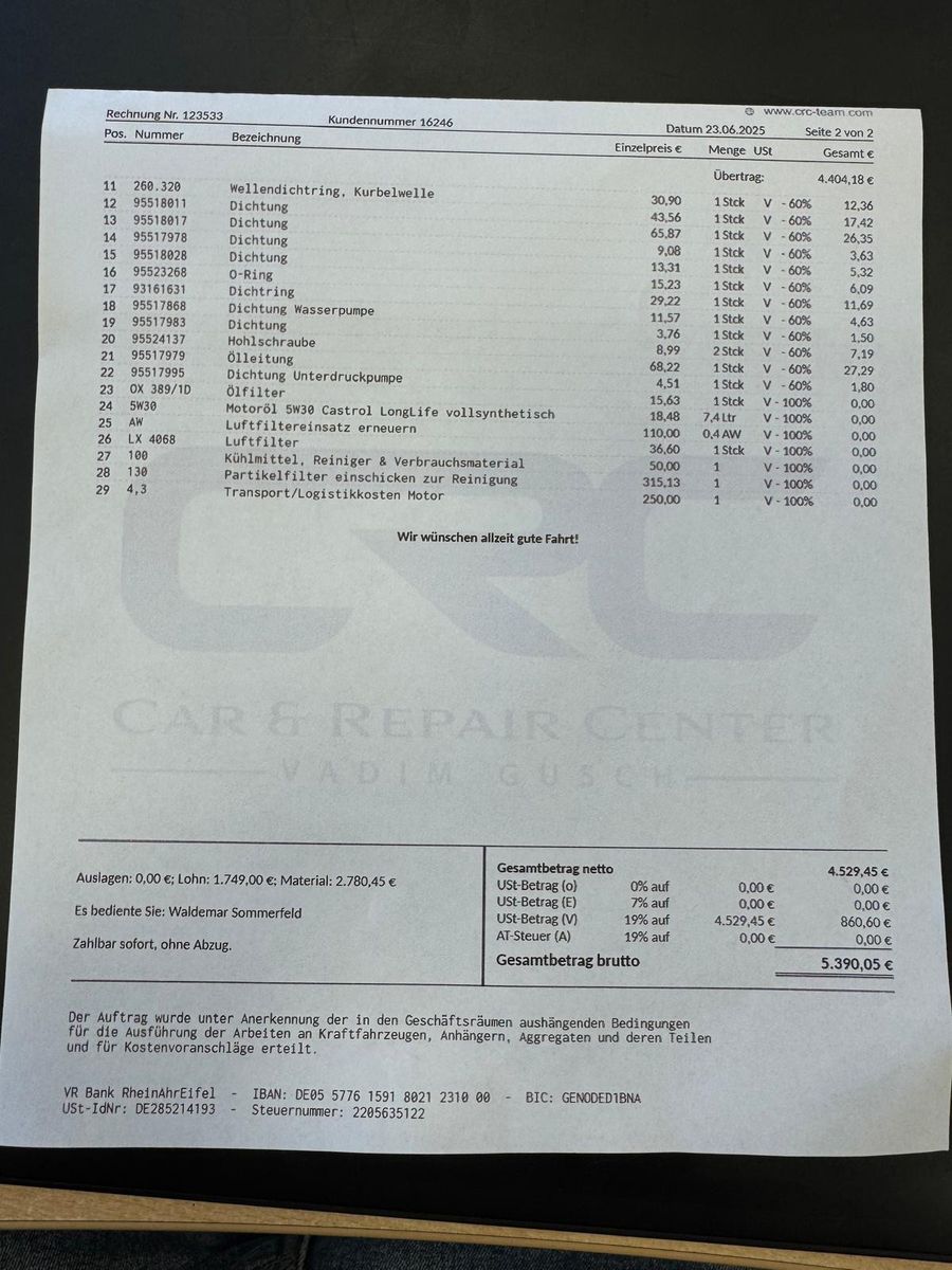 Fahrzeugabbildung Opel Vivaro Combi L1H1  2,7t/ ATM mit Belegen 72700Km