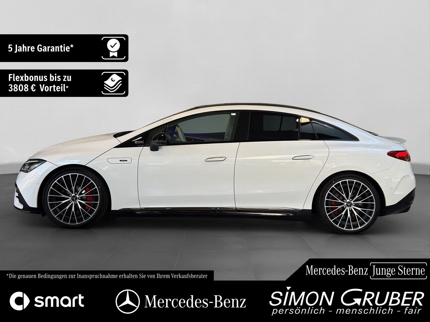 Fahrzeugabbildung Mercedes-Benz EQE 43 4M AMG Night Hyper Pano Carbon Nappa TV