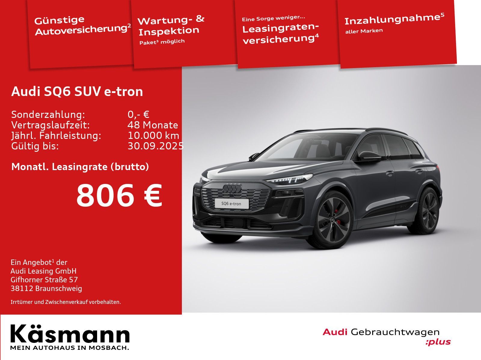 Audi SQ6 e-tron qu EDITION ONE AHK 360° HUD PANO MATR