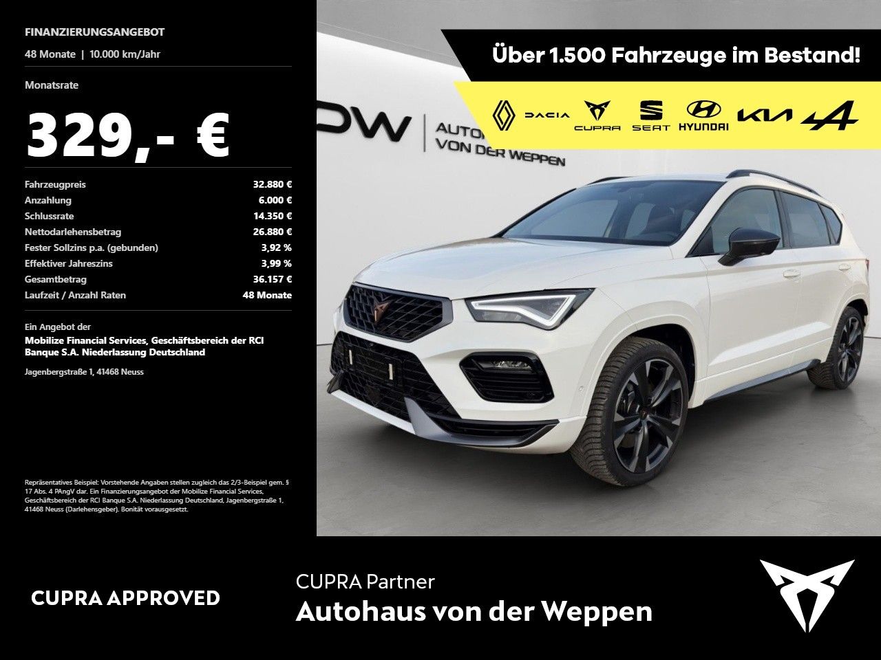 Cupra Ateca VZ 4Drive Klima Navi Rückfahrkamera