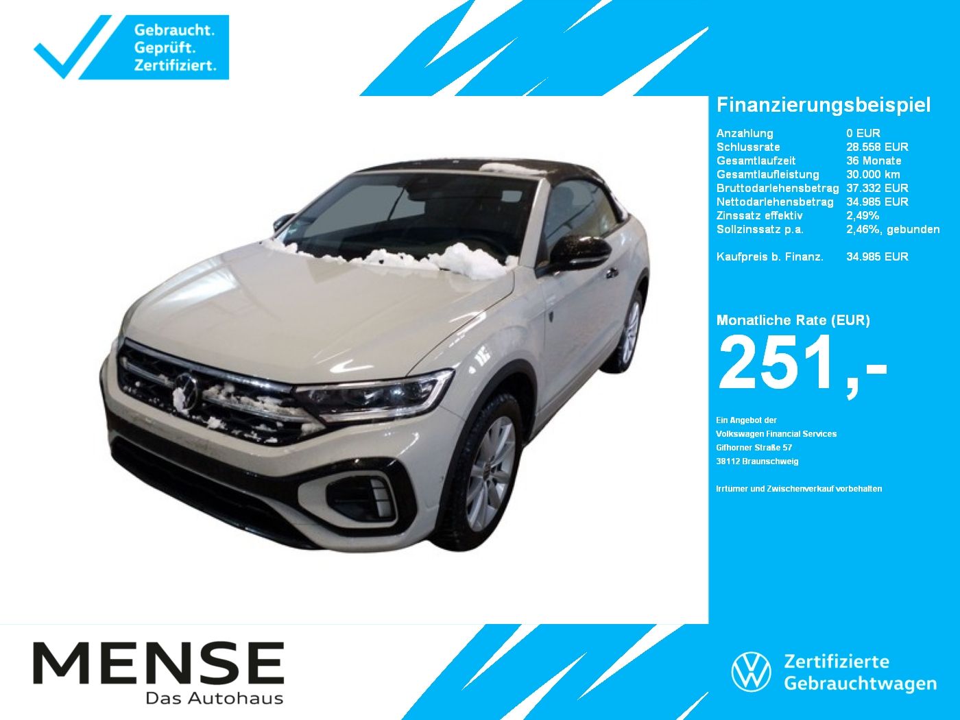 Volkswagen T-Roc Cabriolet 1.5 TSI DSG R-Line Karmann Editi