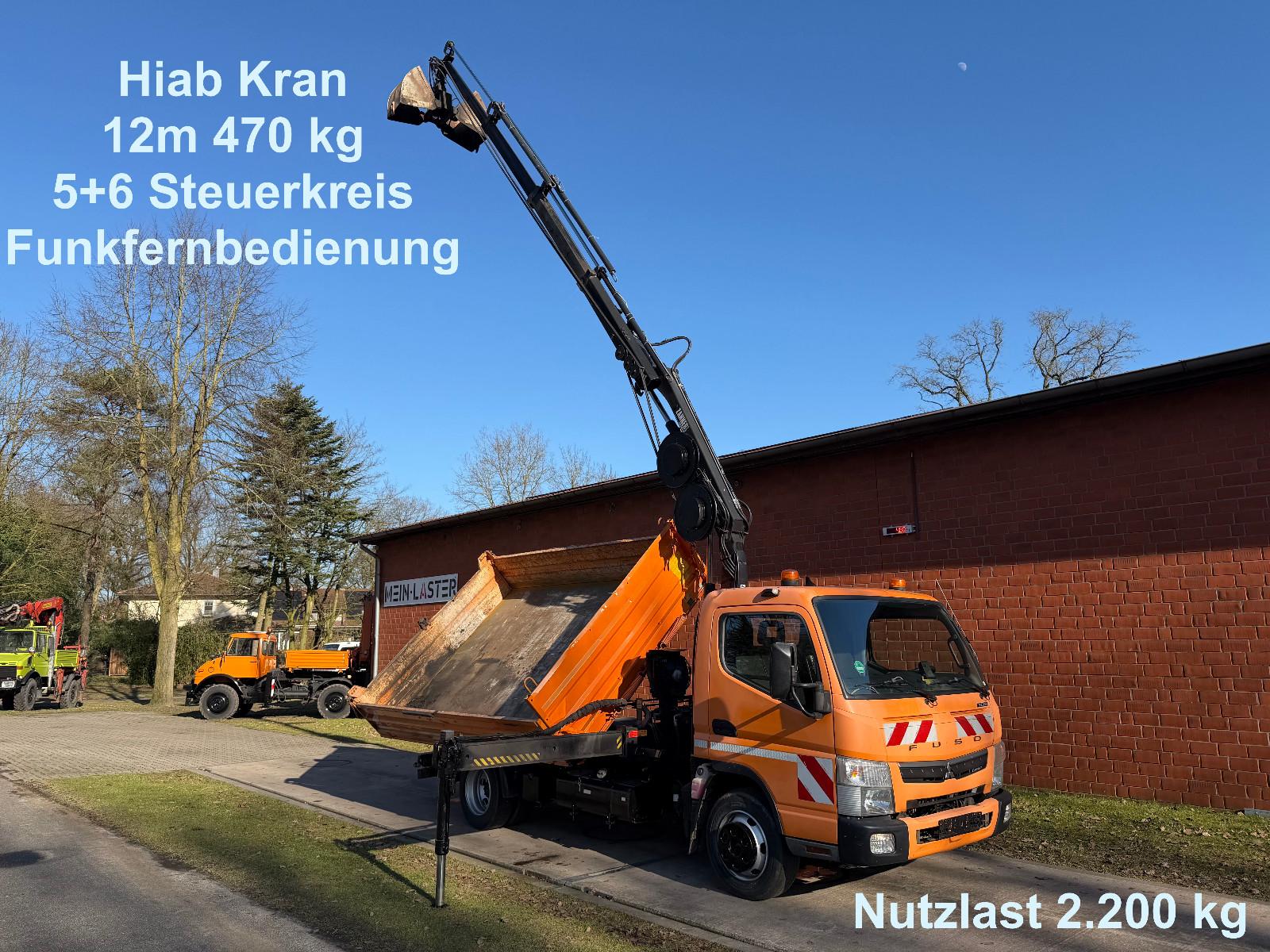 FUSO Canter 7C18 3 S-Kipper /Hiab 055 12m 500 kg FUNK