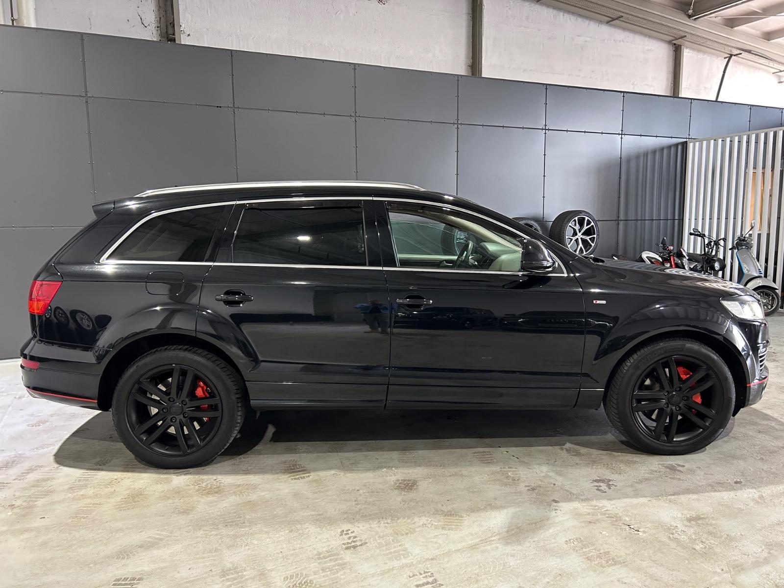 Audi Q7 4.2 TDI V8 quattro S line | 326 ch | BVA | 4 places individuelles | Cuir beige | Suspension pneumatique | GPS | Accès sans clé