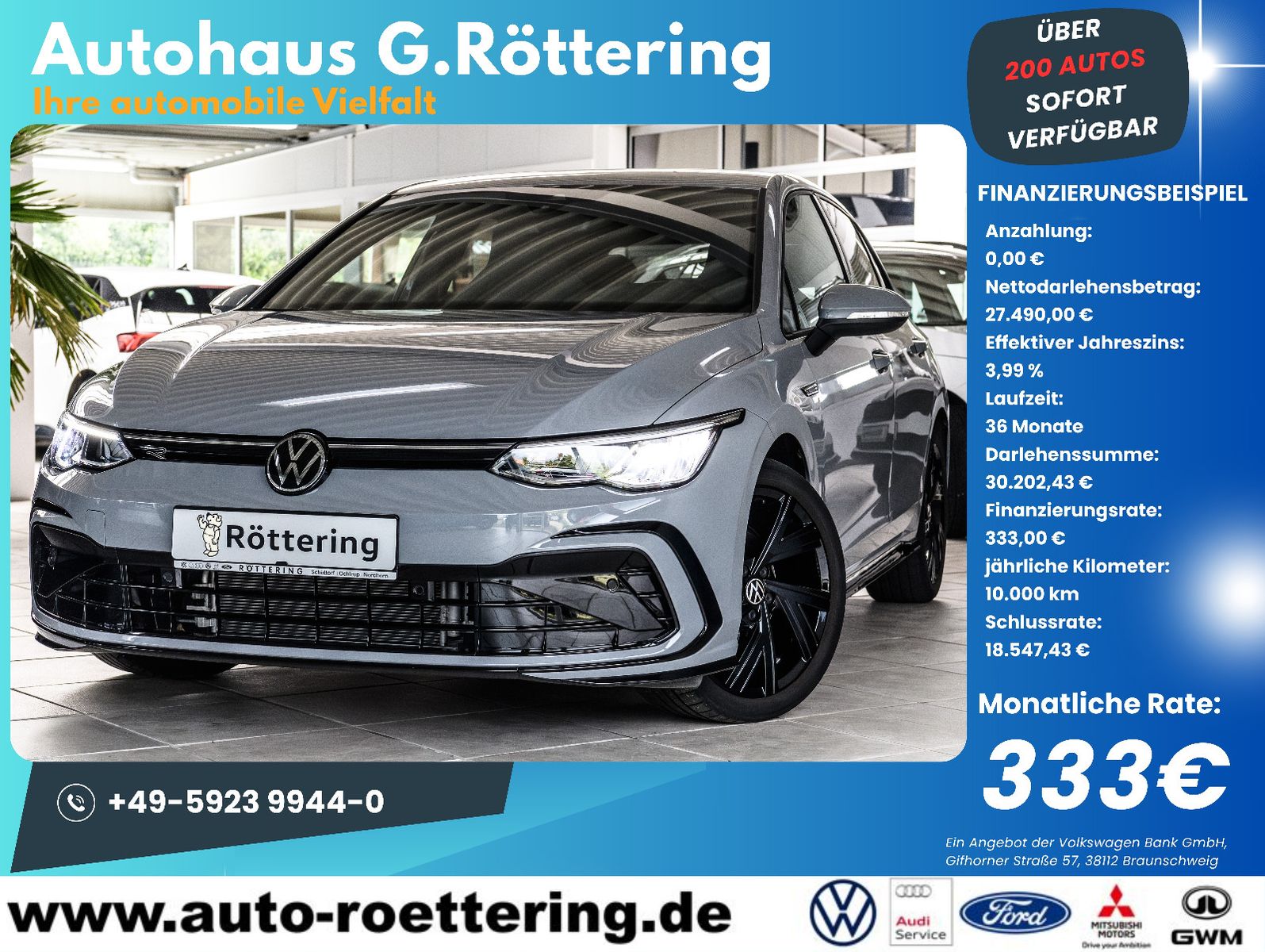 Fahrzeugabbildung Volkswagen Golf VIII R-Line 1.5 eTSI LED+KAMERA+APP+SHZ