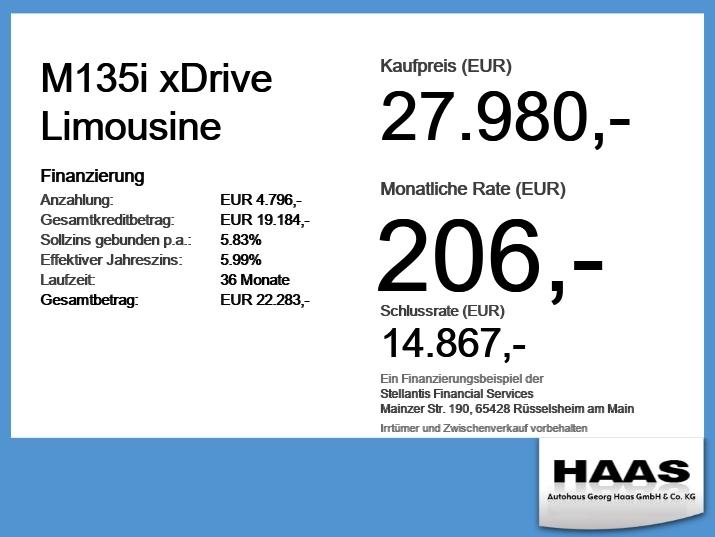 BMW M135i xDrive Limousine Top Ausstattung