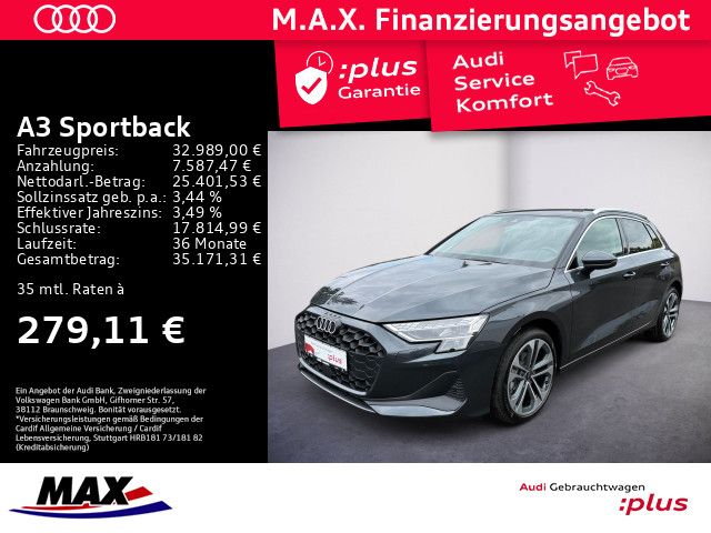 A3 Sportback 30 TFSI LED+KAMERA+HUD+SONOS+ACC+