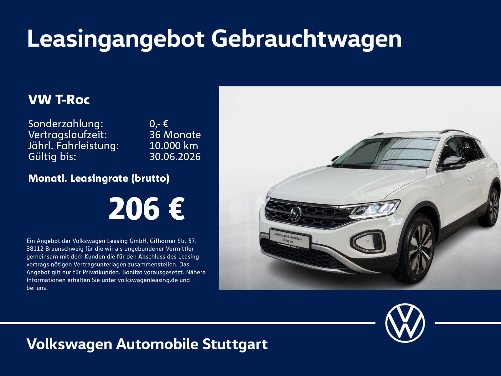 Volkswagen T-Roc 1.0 TSI Life Navi Tempomat