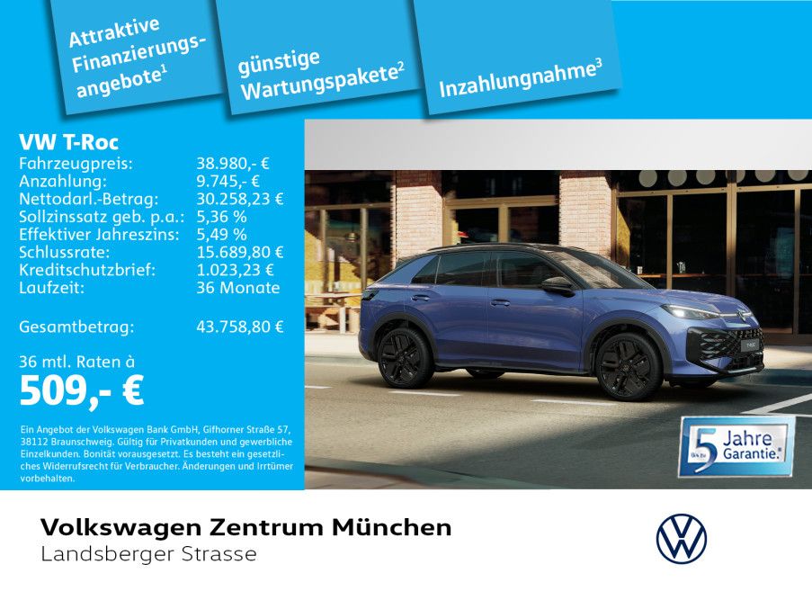 Volkswagen T-Roc R-Line 1.5 eTSI BlackStyle ACC IQ.Light IQ