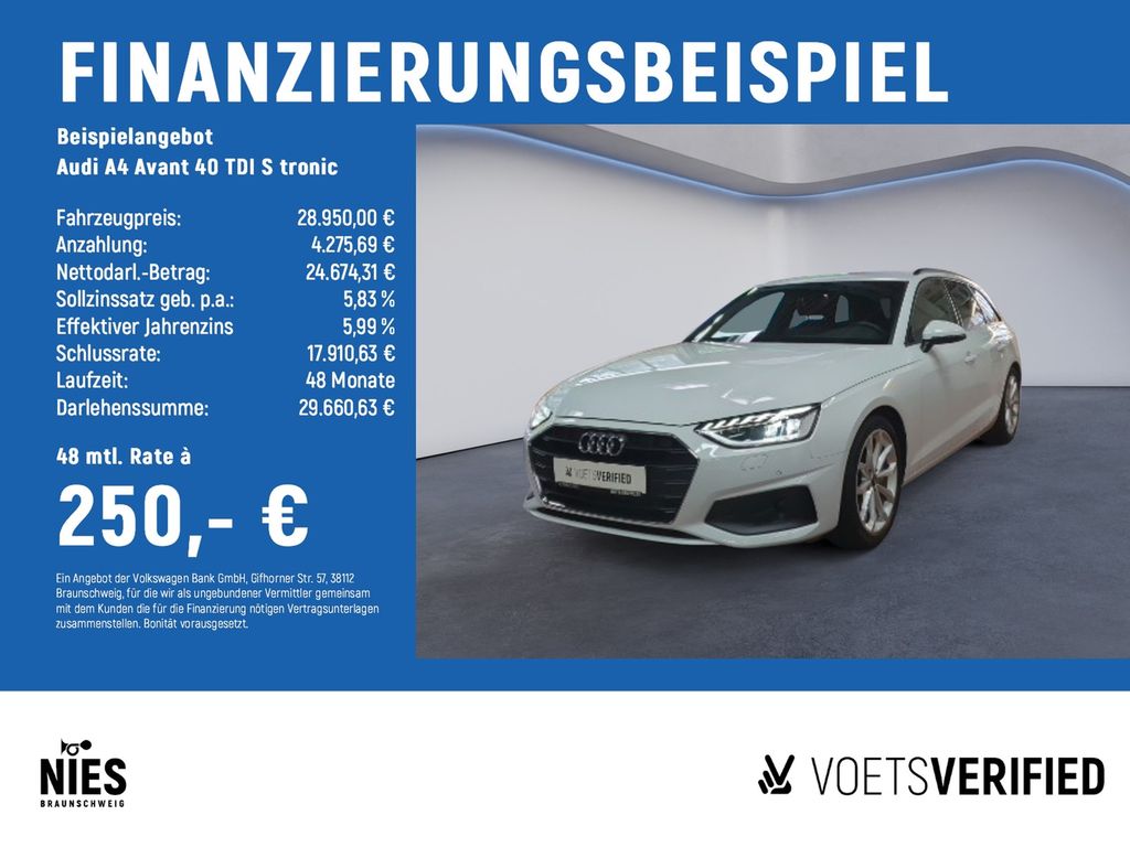 A4 Avant 40 TDI S tronic RearView+SHZ