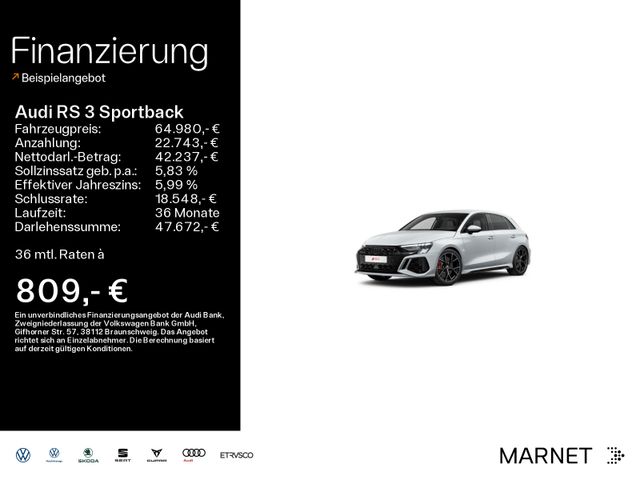 Audi RS 3 Sportback quattro*Navi*Matrix*HUD*B&O*PDC*V