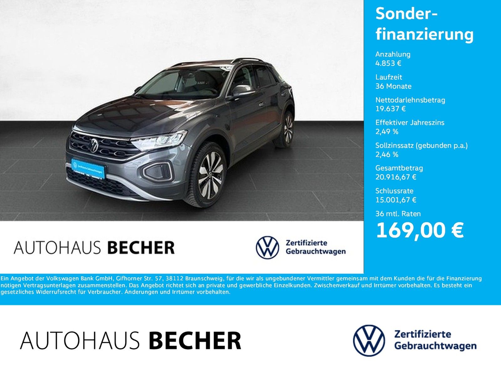 Volkswagen T-Roc Life 2.0 TDI 6-Gang /Sitzhz/Navi/LED