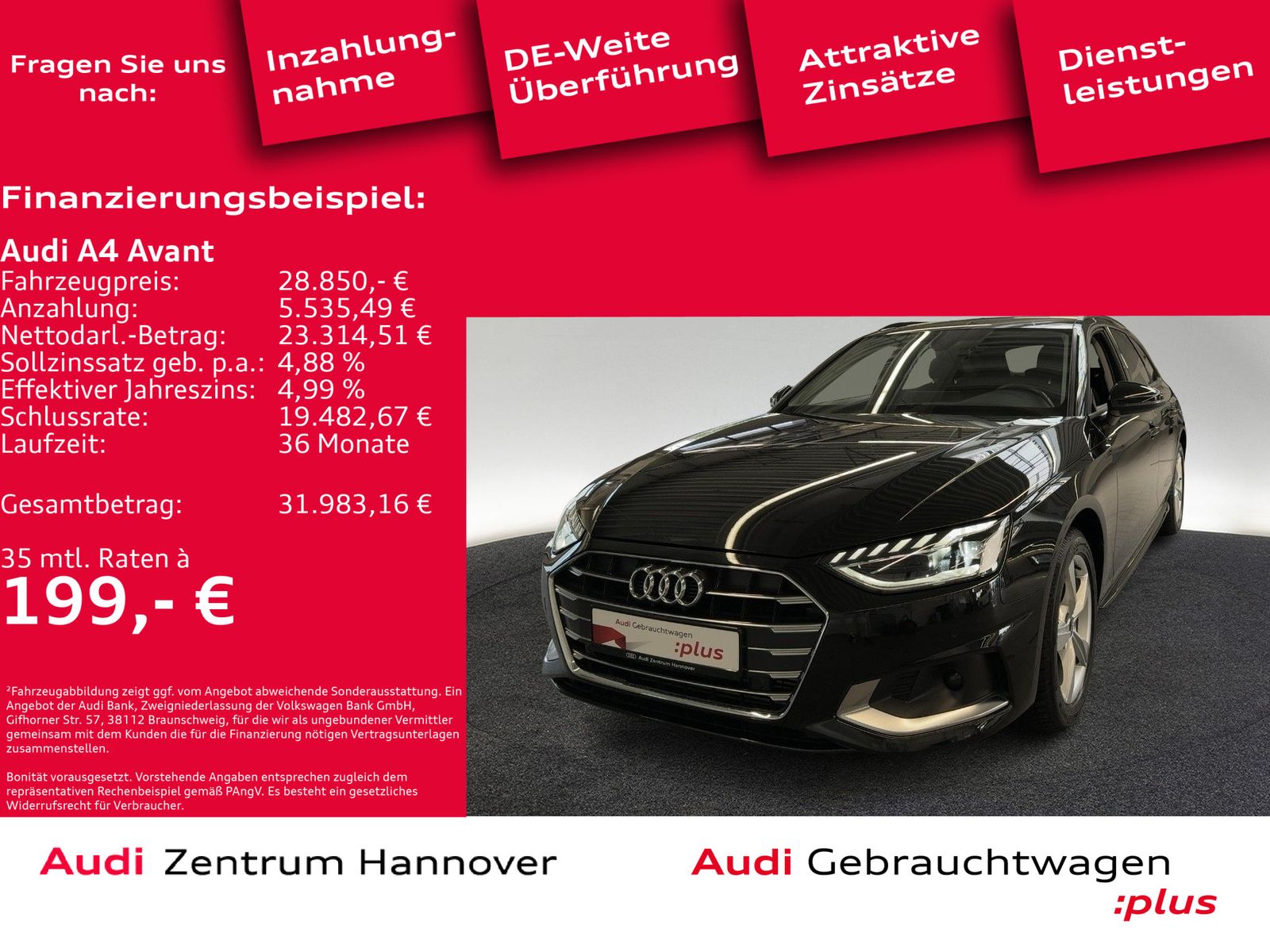 Audi A4 Avant Advanced 35 TFSI AHK LED Kamera DAB Nav