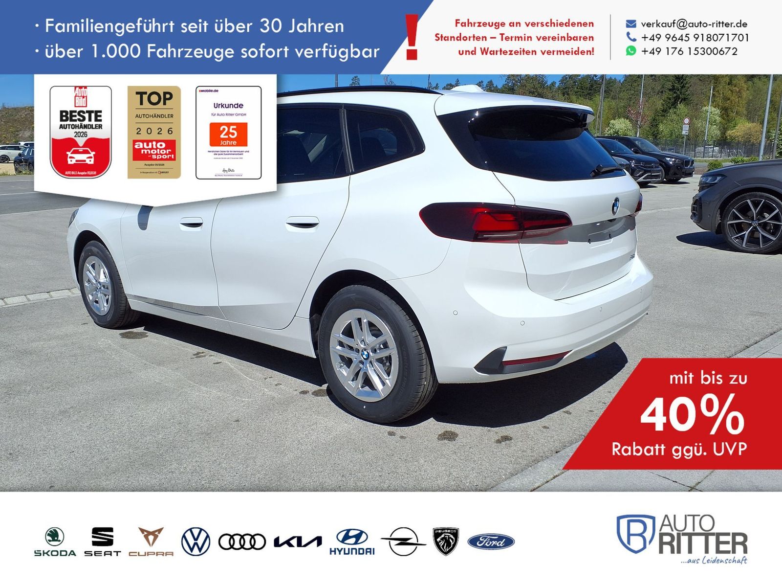 BMW 218 Active Tourer  ACC|AHK|RFK|Carplay|Klima|... imagem 2