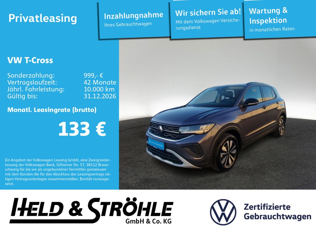 Volkswagen T-Cross GOAL 1.0TSI LED PDC SHZ APP VIRT 5J.GAR.