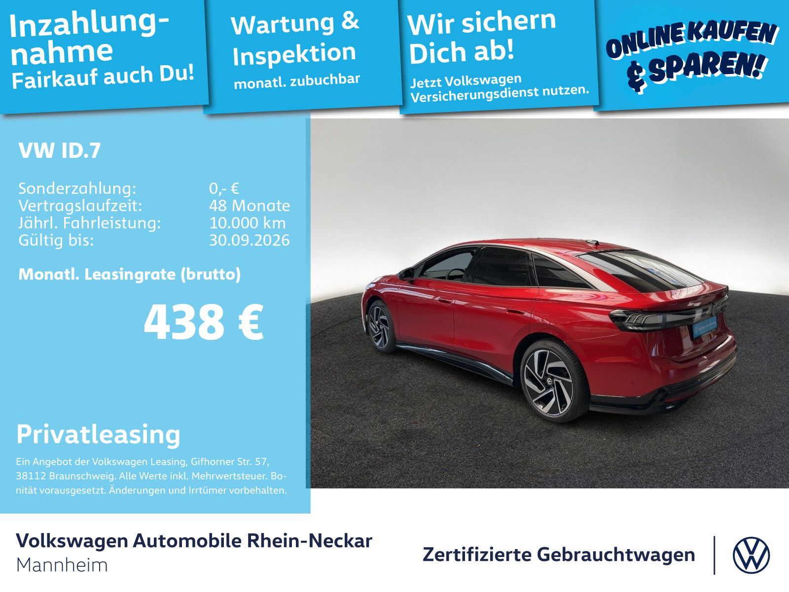 Volkswagen ID.7 Pro 210kW GAR 2030 Navi AHK Kamera uvm foto 2