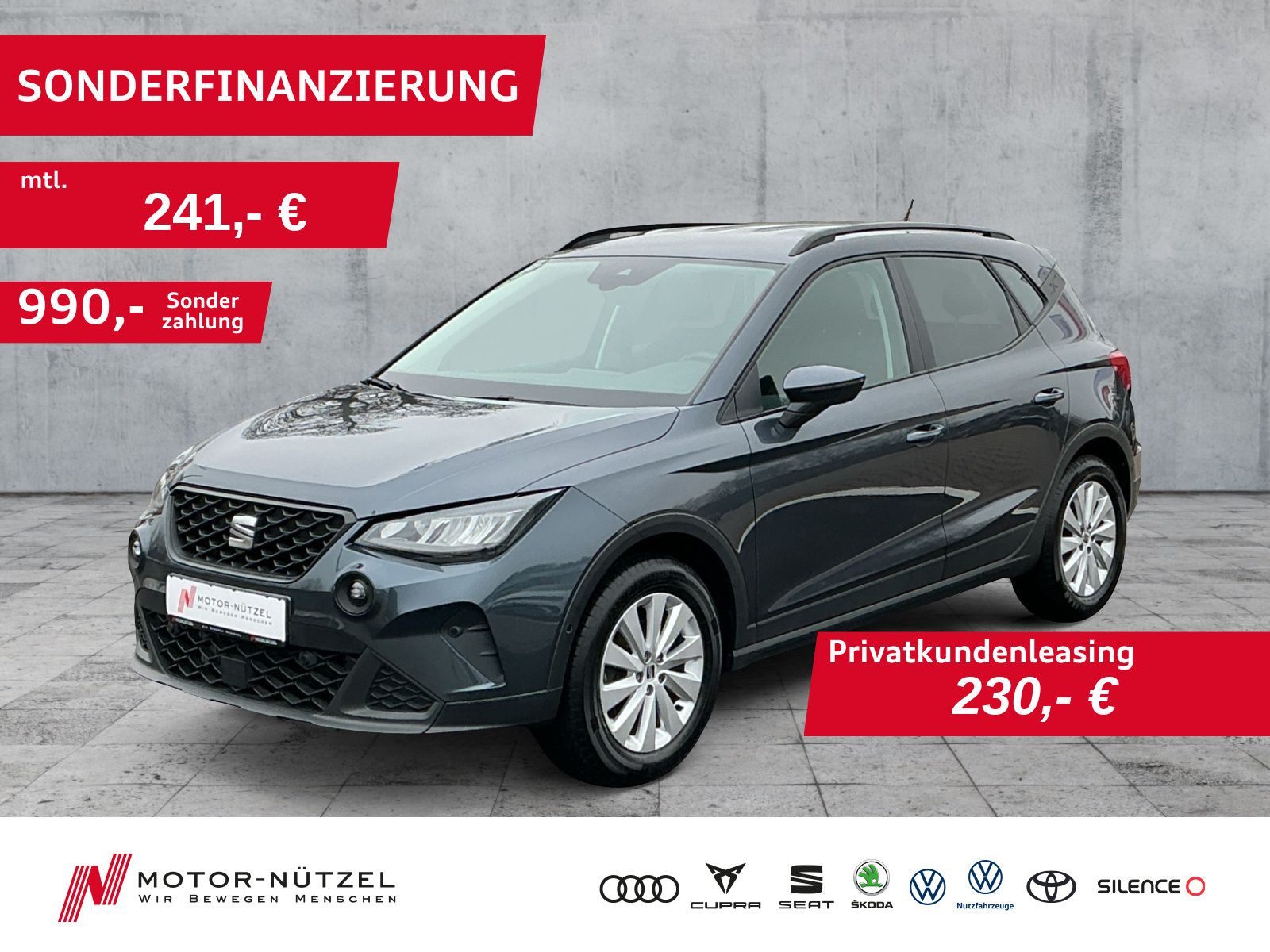 Seat Arona 1.0 TSI STYLE LED+APP+SHZ+AHK+RFK+GRA+NSW