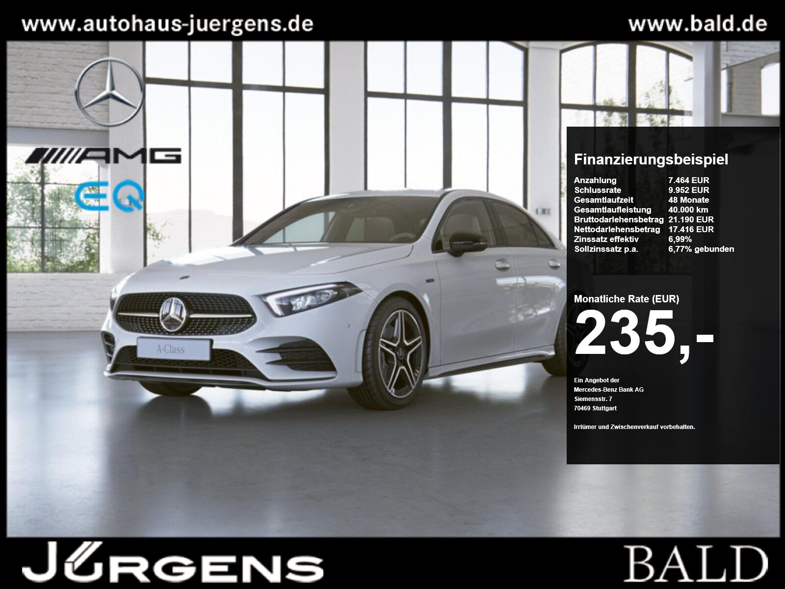 Mercedes-Benz A 250 e Limo AMG-Sport/LED/Cam/Night/Ambiente/18