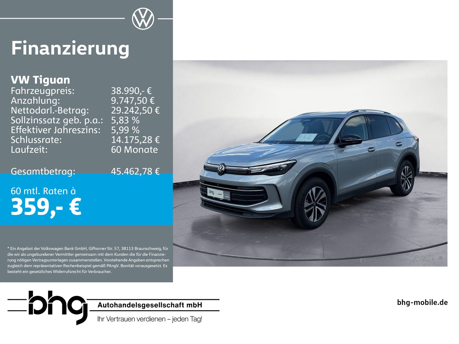 Volkswagen Tiguan 1.5 TSI eHybrid ENERGY AHK ACC DCC Pro