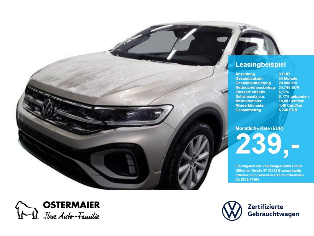 Volkswagen T-Roc Cabriolet R-LINE BLACK 1.5TSI 150PS DSG NP
