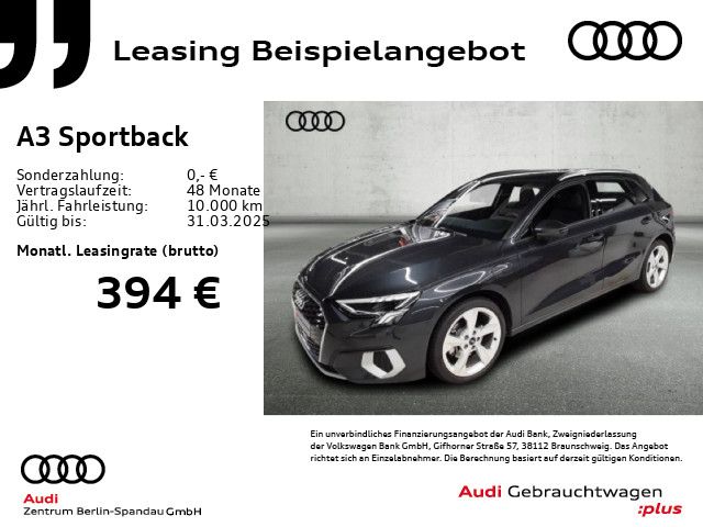 Audi A3 Sportback 40 TFSI e S line int. S tronic