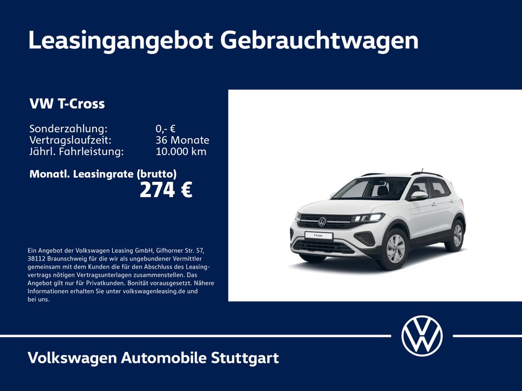 T-Cross Life 1.0 TSI LED PDC SHZ Bluetooth