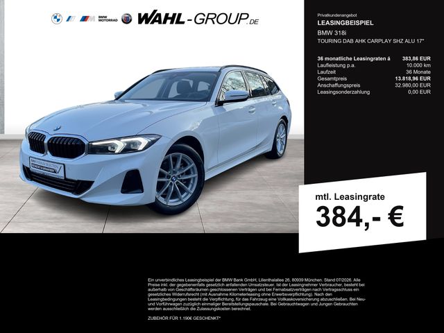 BMW 318i TOURING DAB AHK CARPLAY SHZ ALU 17"