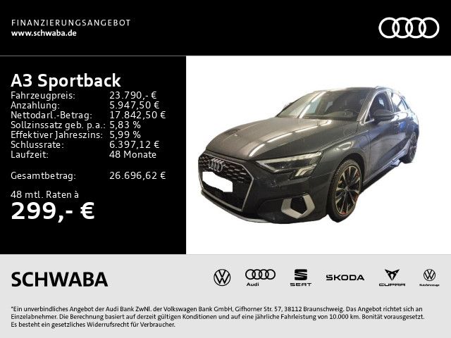 Audi A3 Sportback Advanced 40 TFSIe S tr. AHK*KAM*18" imagem 2