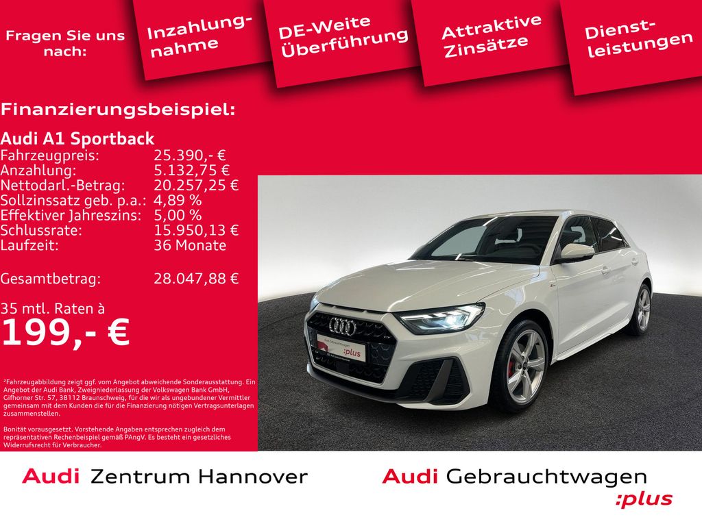 A1 Sportback S line 25 TFSI Kamera LED Teilleder