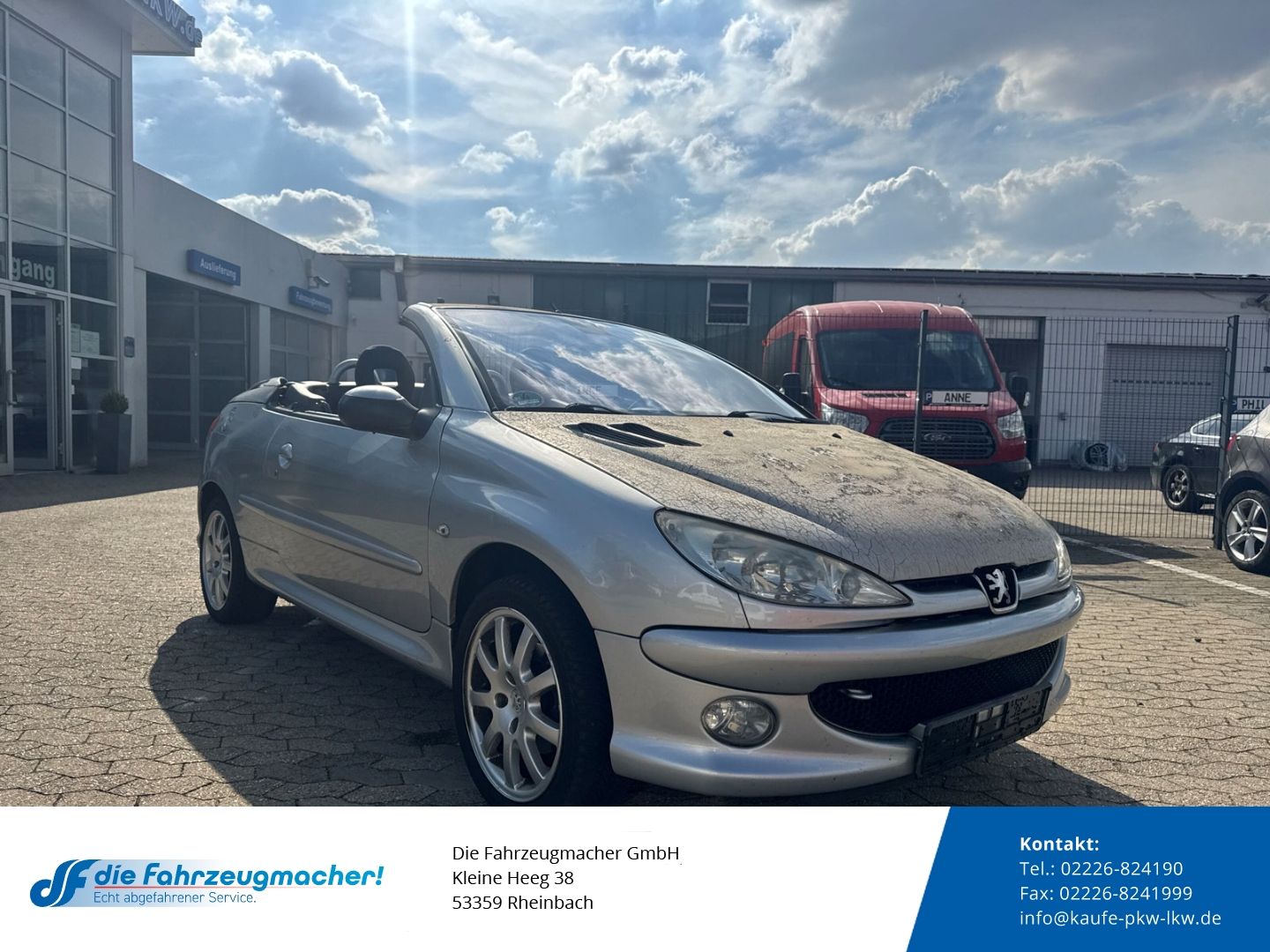 Fahrzeugabbildung Peugeot 206 Cabriolet CC Quiksilver El. Verdeck *EXPORT