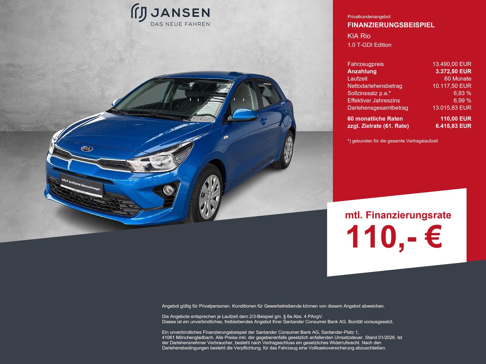 Kia Rio 1.0 T-GDI Edition