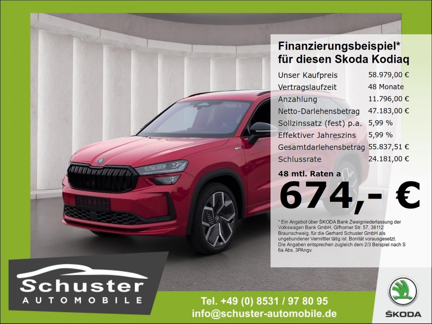 Skoda Kodiaq SPORTLINE 7-Sitze 4×4 TDI*StndHzg 360°Kam